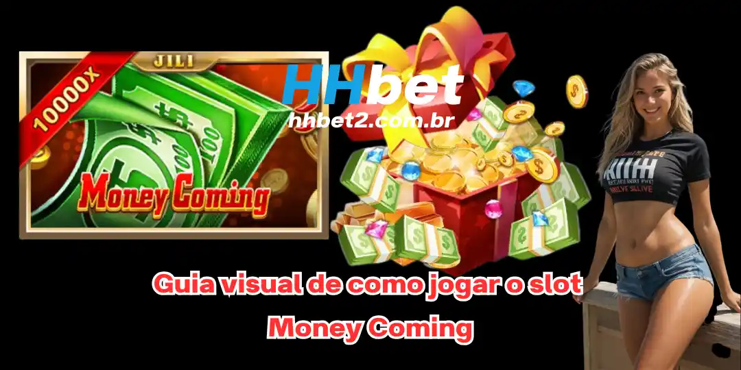 Guia visual de como jogar o slot Money Coming
